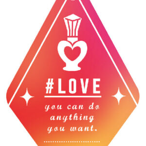 ５つ繋げて星の形に❣　おそろいで映える　ときめくグラデーション　ピタタグ　キーチェーン　LOVE