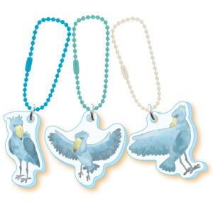 ワンスリー　キーチェーン　ハシビロコウ　3個セットのキーチェーン