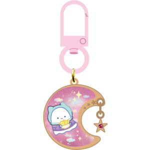 ムーンなおばけキーホルダー げっと　ピンク
