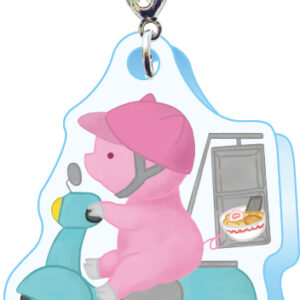 スリーシーエム　ようこそレトロ商店街　バッグチャーム　ジッパーアクセサリー　出前だブヒッ