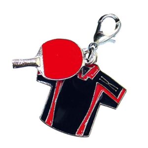 部活・学園バッグチャーム　ジッパーアクセサリー　卓球 (ウェア)