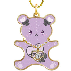 べアコレ48 ribbon-bear ミステリアスな可愛さ ハートフレームチャームネックレス
