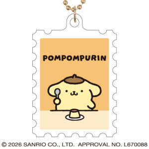 ポムポムプリン サンリオキャラクターズ 切手風アクリルキーチェーン