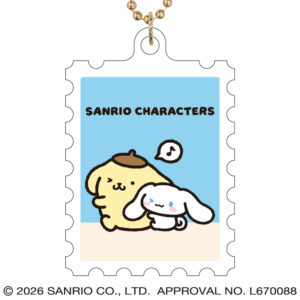 ポムポムプリン シナモロール ぴたっ サンリオキャラクターズ 切手風アクリルキーチェーン